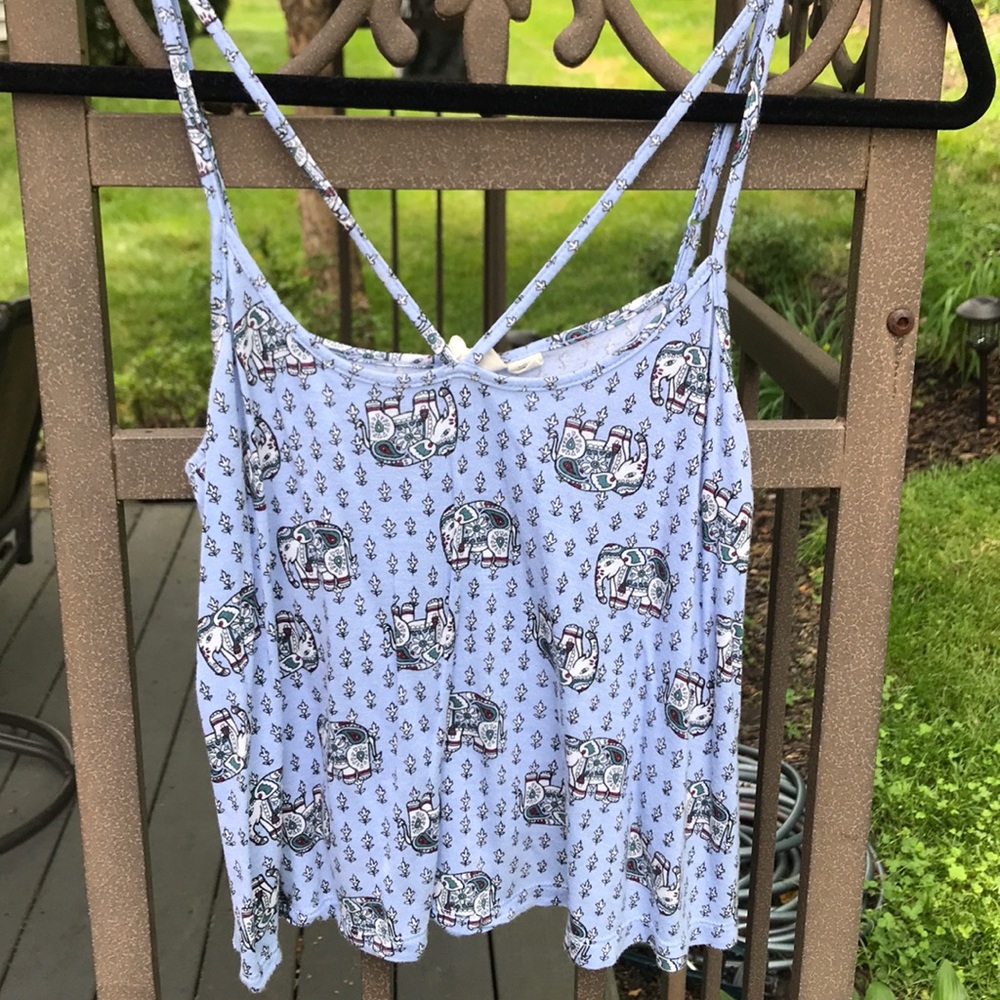 Elephant Print Tank Top